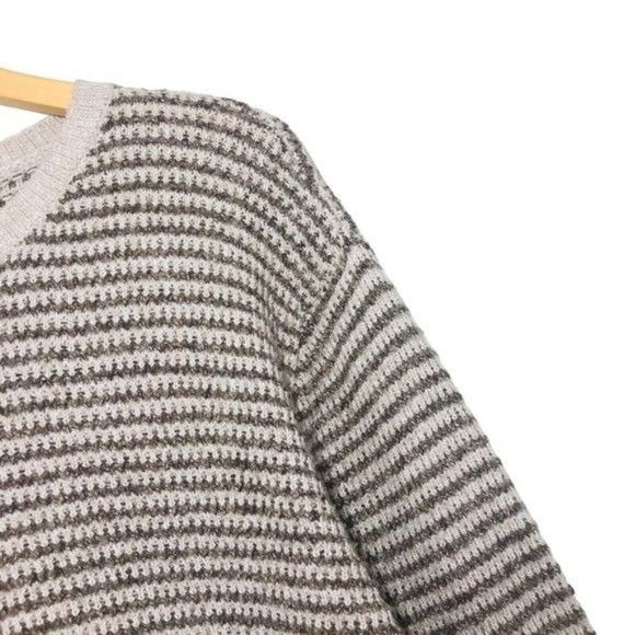 DAY & AGE Contrasting Knit Pullover Sweater In Sand Size Medium - Picture 4 of 9